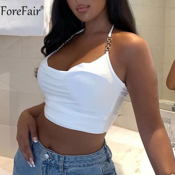 

2021 summer halter sleeveless crop women black basic casual fashion tank party female bandage t shirts, Black;white