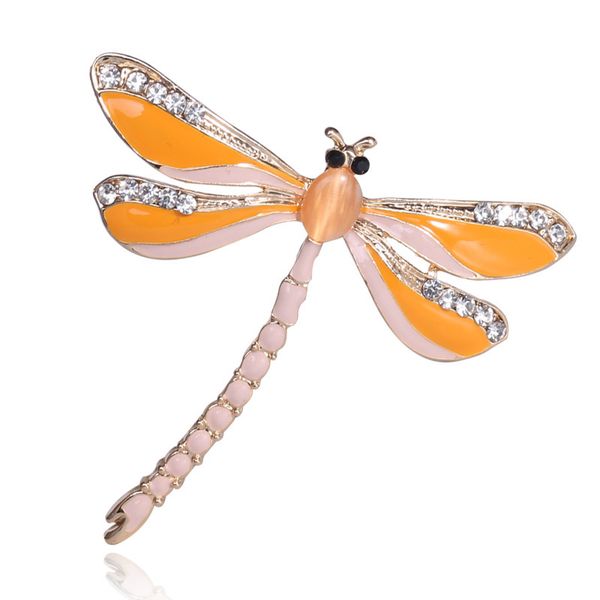 

factory high grade dragonfly brooch personalized hand oil dripping insect brooch clothing women's chest accessories christmas