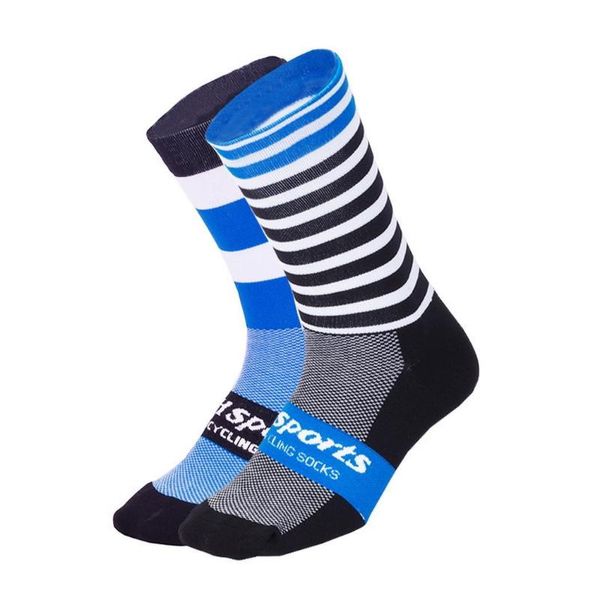 

sports socks professional cycling outdoor sport racing compression all season print calf length, Black