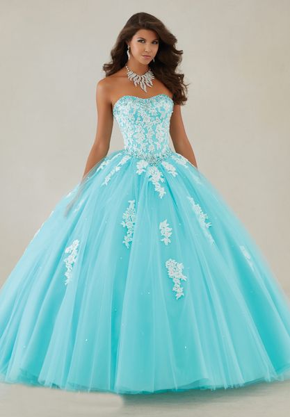 

blue appliques strapless ball gown prom dresses backless lace-up tulle princess dress elegant floor-length evening gowns, Black