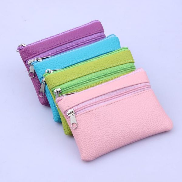 

card holders 2021 korean style coin purse multifunctional storage holder small fresh lychee pattern, Brown;gray