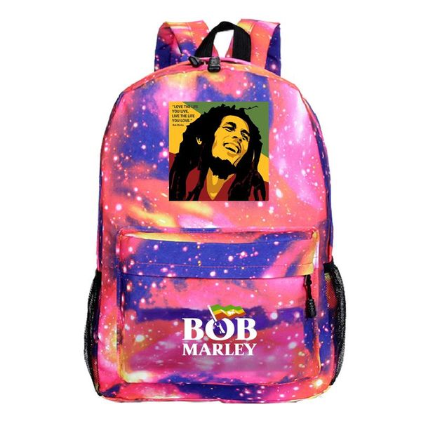 

backpack bob marley fashion men and women nylon travel student school teenager boy schoolbag