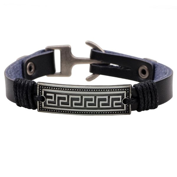 

jewelry new jewelry alloy woven leather handmade leather bracelet, Golden;silver