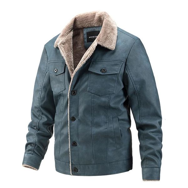 

men's jackets men winter outerwear warm plus fleece leather coats korean autumn large size pu motorcycle, Black;brown