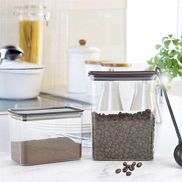 

storage bottles & jars 2pcs food container seal can tea coffee candy tank practical plastic cereals box cookie canister (random color