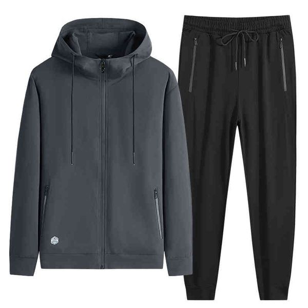 

men's autumn new men's sweater korean tiansi rome leisure sports suit, Black