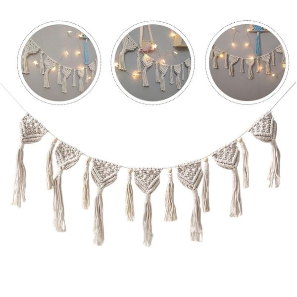 

mirrors 1pc hand-woven tapestry cotton thread pendant decorative