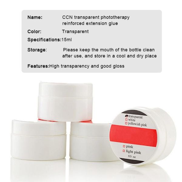 

nail gel 3 colors 1oz strengthen extension builder nails led/uv gels art manicure set with forms, Red;pink