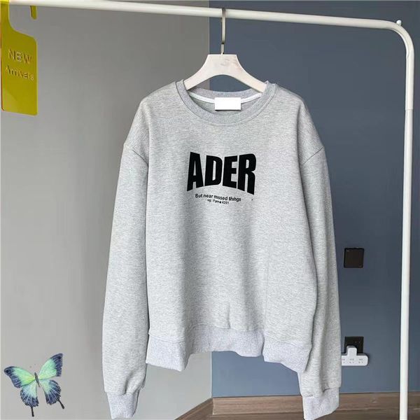 

men's hoodies & sweatshirts grey embroidery letter ader error sweatshirt, Black