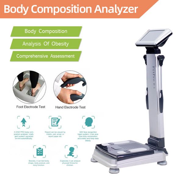 Analizzatore popolare a macchina di scansione del corpo a macchina per la composizione del test del grasso corporeo di salute che analizza l'attrezzatura umana a macchina dell'elemento