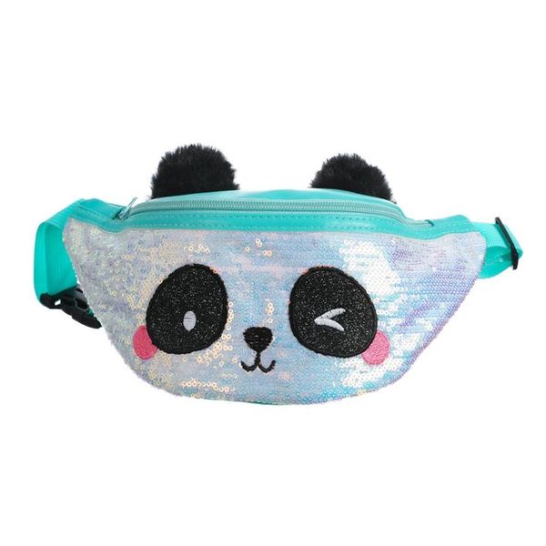

cute panda kids cartoon waist bag girls sequins fanny pack christmas gift bags
