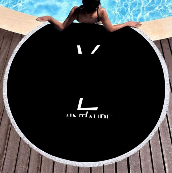 

1500*1500mm designers beach towel polyester tapestry round yoga mat tassel beach shawl wrap mat towels