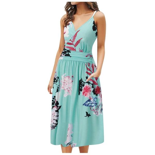 

casual dresses for women loose pocket dress female fashion beach style sleeveless temperamental vestidos mujer verano, Black;gray