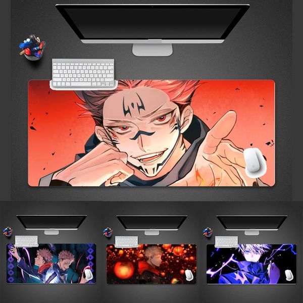 

mouse pads & wrist rests jujutsu kaisen anime unique deskpad game mousepad x xl xxl non-slip cushion thickness 2mm lockedge equal le