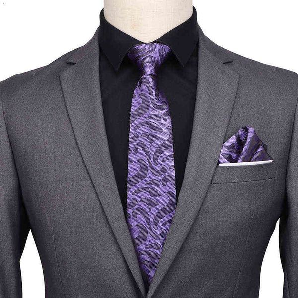 

2021 8cm six piece men's polyter silk gift box tie shengzhou, Blue;purple