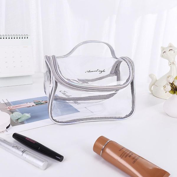 

women cosmetic bag transparent travel organizer fashion clear makeup bags beauty case toiletry make up pouch wash & cases
