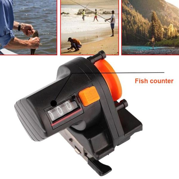 

0-999m 6cm pesca fishing line depth finder counter tool tackle length gauge braid