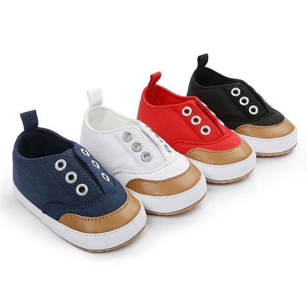 

0-1 year old baby canvas walking shoes red slip on prewalker for born first walkers