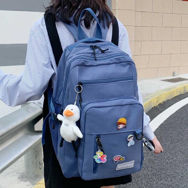 

backpack dwaterproof water nylon solid portable boy bag and big girl