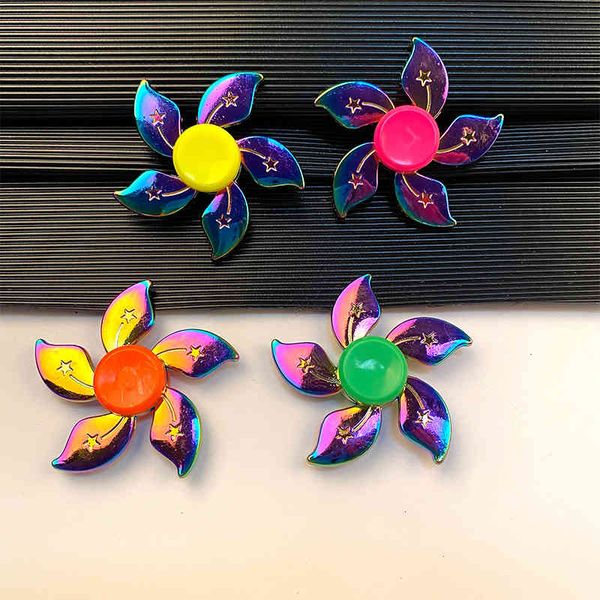 

finger toys zijinhua candy color gyro decompression bearing tip toy