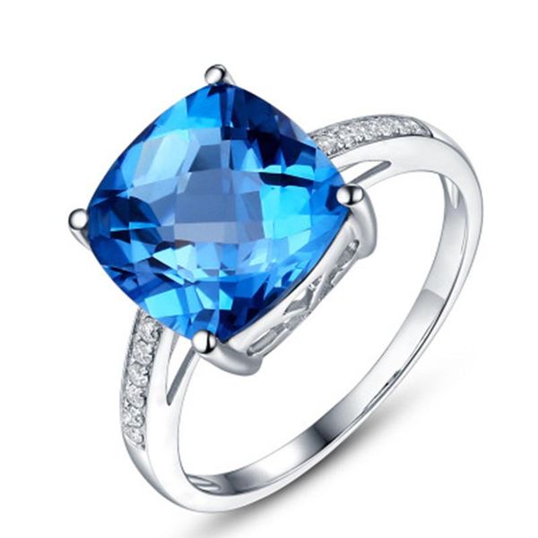 

cluster rings fashion 925 silver jewelry sapphire zircon gemstone accessories for women wedding promise party open finger ring wholesale, Golden;silver