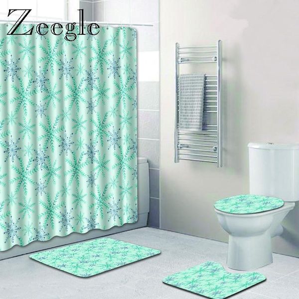 

bath mats zeegle cartoon bathroom mat set waterproof shower curtain anti-slip toilet floor rug decoration washable foot