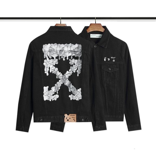 

aw2021 off new grey arrow print jacket cardigan button coat unisex, Black;brown