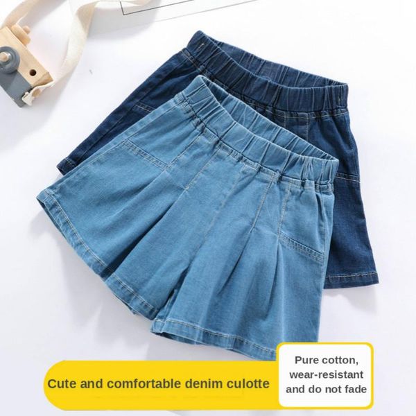 

kids girls jeans skirts baby eleastic high-waisted denim pants cute skirt for summer blue infant girl