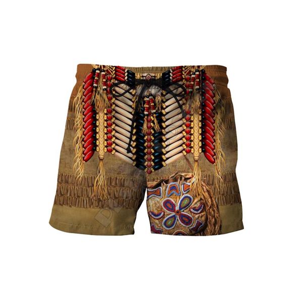 

men's shorts plstar cosmos summer fashion premium native culture 3d printed male/female streetwear casual cool 04, White;black