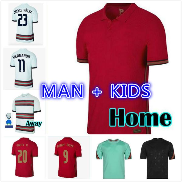 

2021 pt guerreiro ronaldo soccer jerseys 20 21 joao felix dias men kids football shirts kits maillot de foot, Black