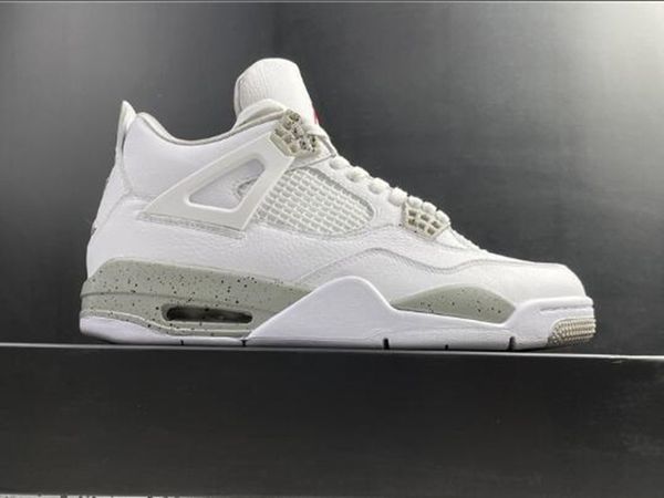 

retro 4 basketball shoes jumpman 4s sneakers white oreo ct8527-100 have large size 12-13 with double box