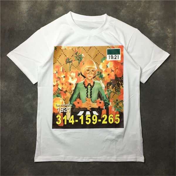 

street fashion famous mens t shirt 2020 portrait print couples polos short sleeve shirts men women style hip hop pullover tee, White;black