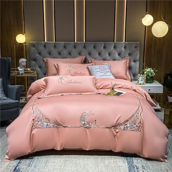 

bedding sets michiko solid color set luxury 100% cotton soft bed sheet four piece