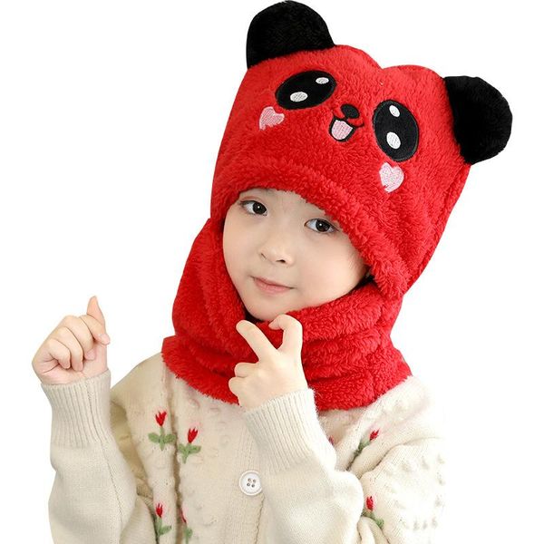 

hair accessories winter children hat plus fleece kids caps cute cartoon for girls boys scarf thicken cap born pography baby stuff, Slivery;white
