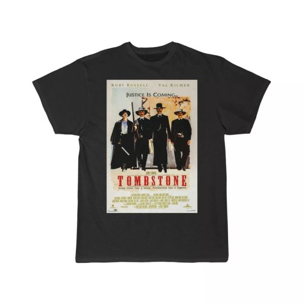 

tombstone movie poster men's short sleeve tee, White;black