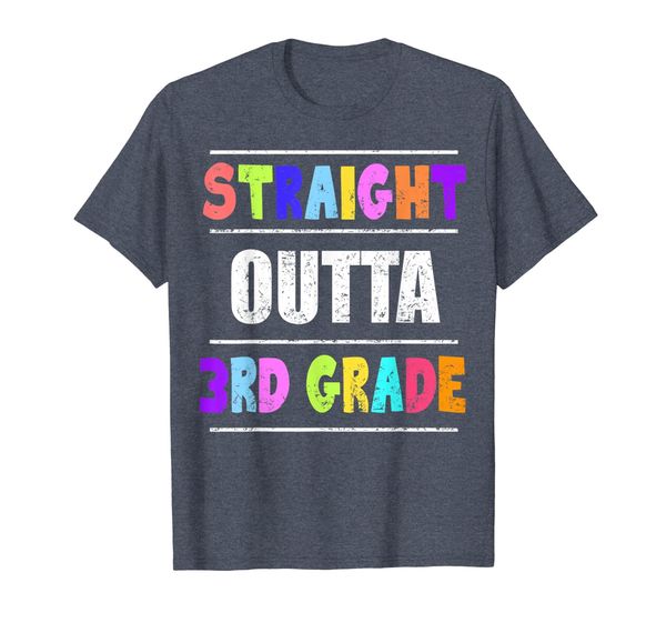 

straight outta 3rd third grade t-shirt funny graduation, White;black