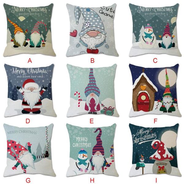 

pillow case christmas ornaments faceless doll covers santa claus pattern pillowcase kussensloop 1022