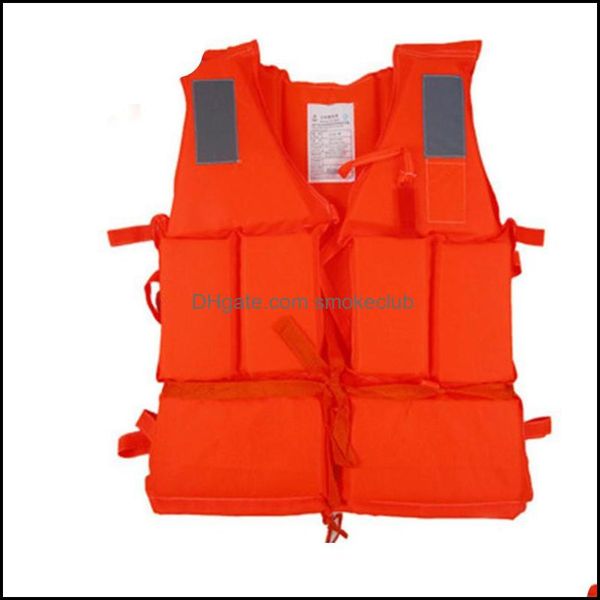 

& outdoors orange adt life vest water sports buoy foam flotation swimming jacket with whistle 9 8ya ww drop delivery 2021 lejr4