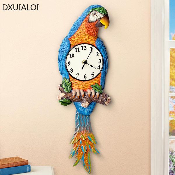 

wall clocks nordic creative animal art modeling wall-mounted and watches resin crafts living room simple home decoration