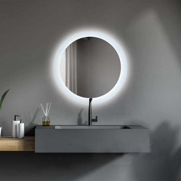 

mirrors led lighted bathroom wall mounted mirror with high lumen anti fog separately control dimmer function home furnitures