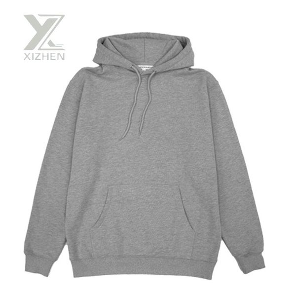 

high street spring tide brand hooded round neck sweater loose leisure sports coat men's wear, Black