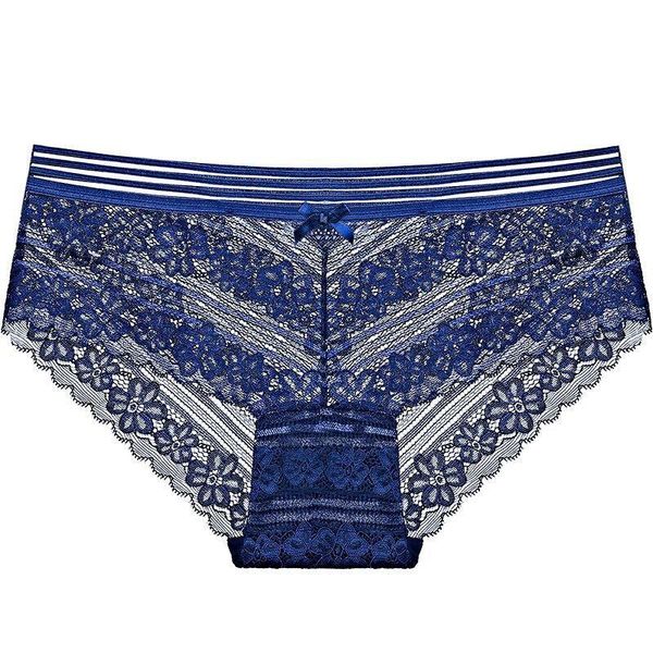 

women's panties european and american underwear pure cotton crotch hollow low waist lace seamless briefs, Black;pink