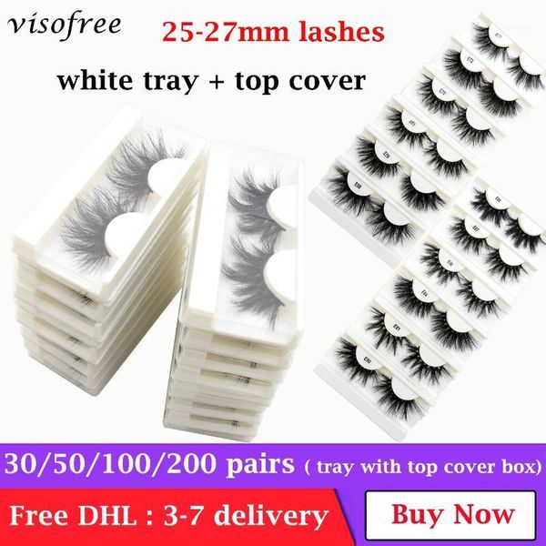 

wholesale eyelashes 30/50/100 pairs 25mm 3d mink lashes dramatic natural false makeup bulk1