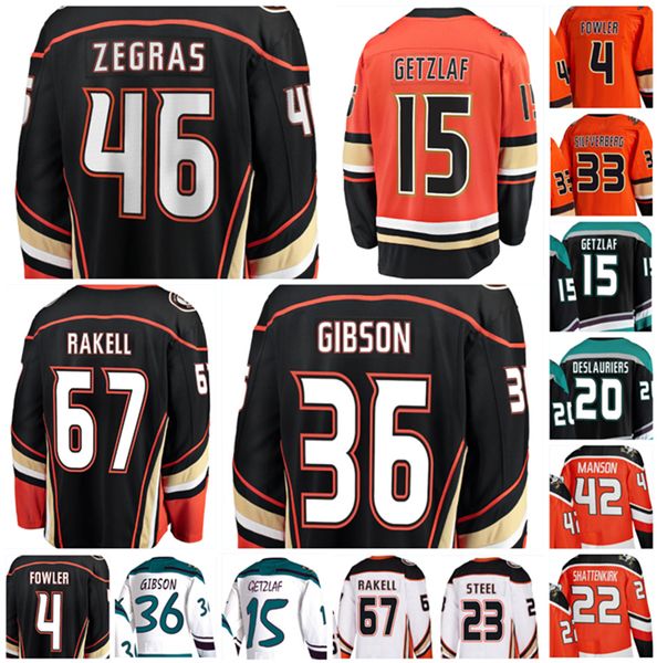 

2022 anaheim trevor zegras hockey jersey ryan getzlaf john gibson rickard rakell cam fowler teemu selanne paul kariya corey perry ana custom, Black;red
