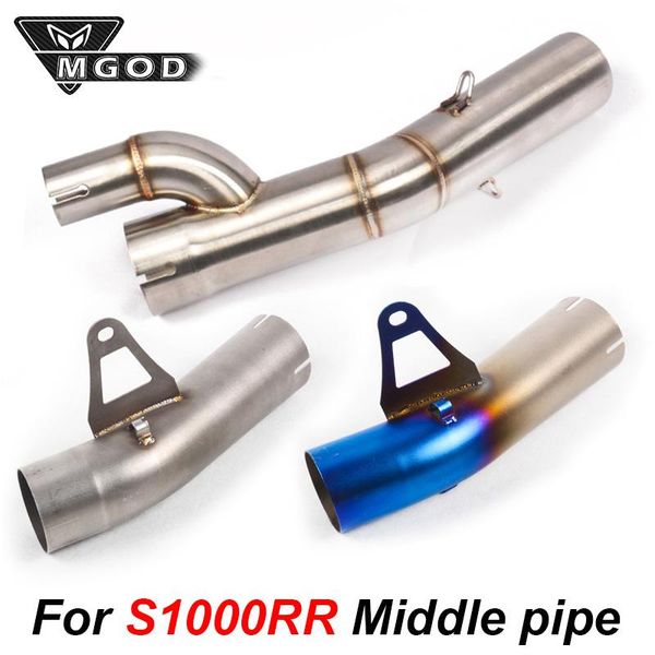 

for s1000rr s1000 rr 2010-2014 2021 slip-on motorcycle exhaust muffler escape moto mid middle link pipe connection bike system