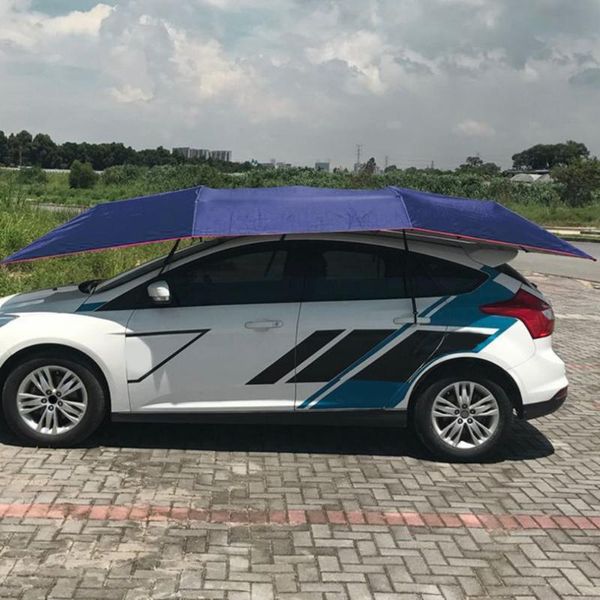 

half automatic awning tent car cover outdoor waterproof folded portable canopy anti-uv sun shelter roof 2021 tents and shelters