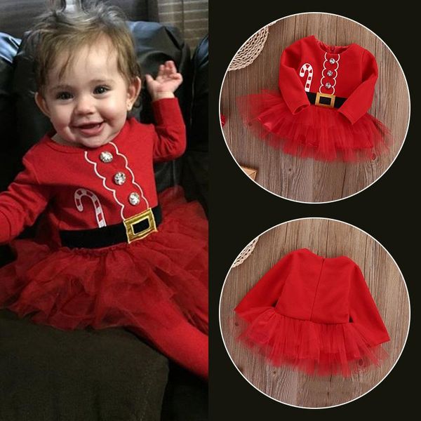 

girl's dresses christmas baby dress net yarn printing princess toddler girl clothes tulle tutu party outfits xmas costume 0-2y, Red;yellow