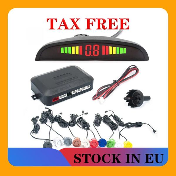 

carpro parking sensor auto parktronic kit led display radar with 4 sensors reverse backup monitor detector system car rear view cameras&