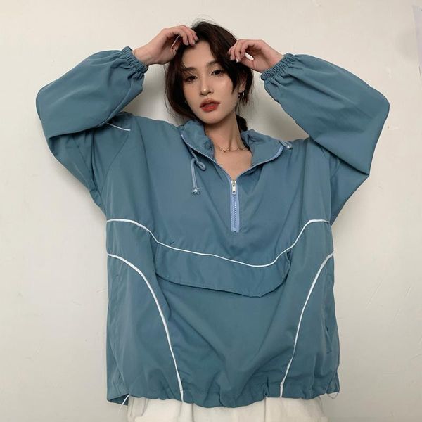 

women's hoodies & sweatshirts workwear white hooded coat for women spring and autumn thin, Black