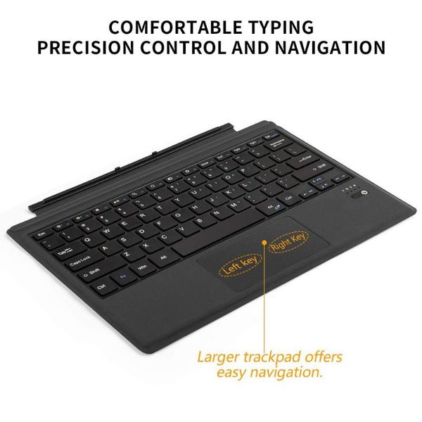 

keyboards cool tablet bluetooth wireless magnetic ergonomic keyboard for surface pro3/4/5 human oriented design ultra-thin keys